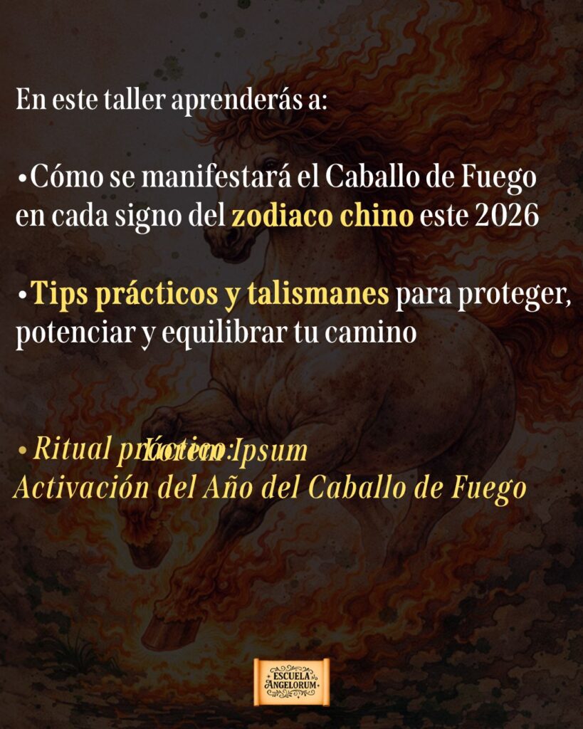 Caballo de Fuego – Año Nuevo Chino y Feng Shui 2026 (GRABADO) – Angelorum